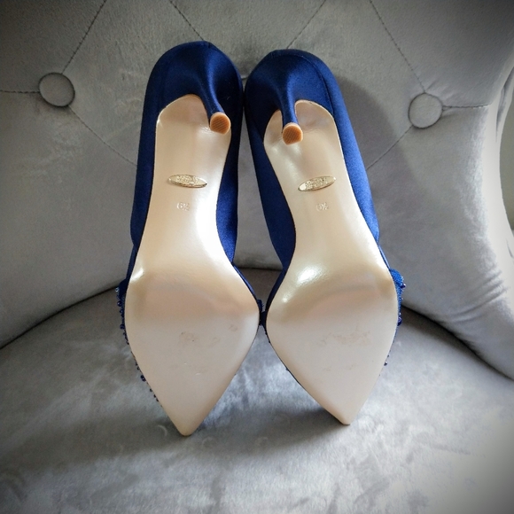 🍒NIB🍒 BADGLEY MISCHKA EMBELLISHED D'ORSAY PUMPS - Picture 14 of 16